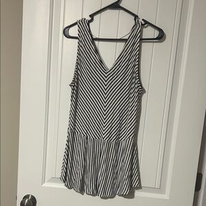 Striped V-Neck Women's Top